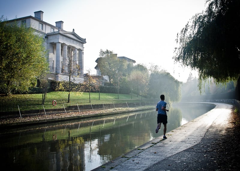 Running in a park
